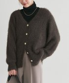 【ピエロ/Pierrot】のゴールドボタンシャギーニットカーディガン 167cm / ブラウン / M|ID: prp329100004740316 ipo3291000000036039437