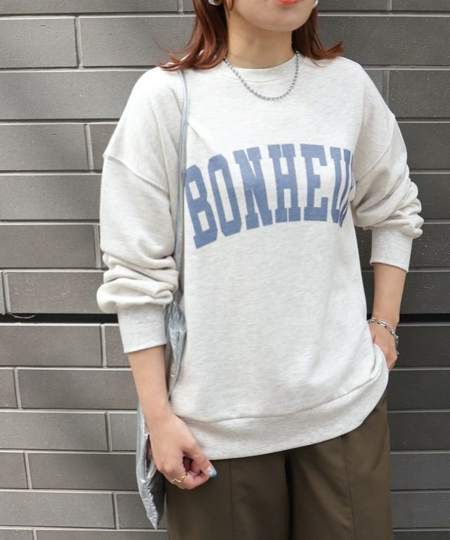 【ピエロ/Pierrot】のオーバーサイズロゴスウェット インテリア・キッズ・メンズ・レディースファッション・服の通販 founy(ファニー) 　ファッション　Fashion　レディースファッション　Fashion for Women　トップス・カットソー　Cut & Sew Tops　レディースパーカー・カジュアルフーディー　Casual Hoodies & Sweatshirts　スウェット・クルーネックトップス　Sweatshirts & Crewnecks / Relaxed Fit Sweat Tops　シンプル　Simple, Minimal　スウェット / スエット　Sweatshirt, Sweatwear　デニム　Denim, Jeans Material　トレンド　Trend, Trending Now　フロント　Front, Front Design　プチプライス・低価格　Affordable / Budget Price　ラウンド　Round, Round Neck　リラックス　Relax, Relaxed Fit　ロング　Long, Long-Length　160cm / オートミール / M|ID: prp329100004744806 ipo3291000000034664942