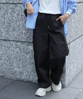 【ピエロ/Pierrot】 ギャザーツイルカーブパンツ人気、トレンドファッション・服の通販 founy(ファニー) ファッション Fashion レディースファッション Fashion for Women パンツ Pants & Trousers 送料無料 Free Shipping ギャザー Gathered, Ruffled センター Center, Center Line ツイル Twist, Twisted Detail プチプライス・低価格 Affordable / Budget Price リラックス Relax, Relaxed Fit ロング Long, Long-Length |ID:prp329100004744808