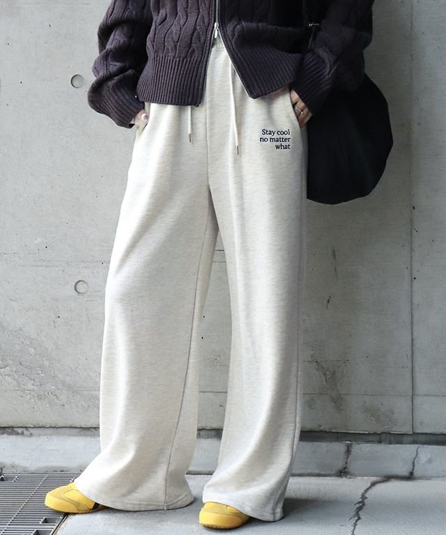 【ピエロ/Pierrot】の刺繍スウェットパンツ インテリア・キッズ・メンズ・レディースファッション・服の通販 founy(ファニー) 　ファッション　Fashion　レディースファッション　Fashion for Women　パンツ　Pants & Trousers　送料無料　Free Shipping　シルバー　Silver, Metallic Silver　スウェット / スエット　Sweatshirt, Sweatwear　スタイリッシュ　Stylish, Fashionable　プチプライス・低価格　Affordable / Budget Price　リラックス　Relax, Relaxed Fit　刺繍スウェットパンツ|ID: prp329100004744809 ipo3291000000034296748