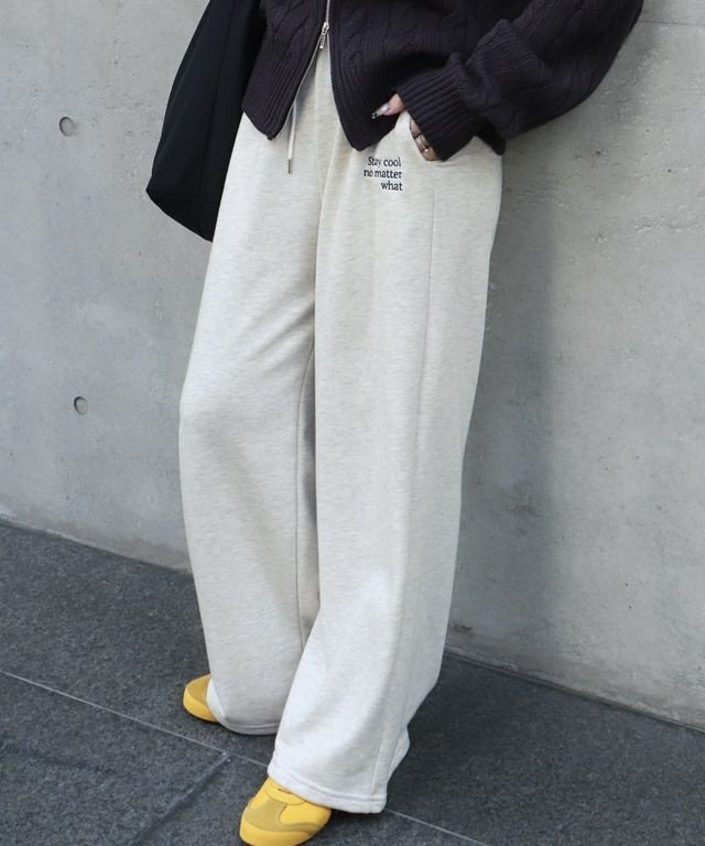 【ピエロ/Pierrot】の刺繍スウェットパンツ インテリア・キッズ・メンズ・レディースファッション・服の通販 founy(ファニー) ファッション Fashion レディースファッション Fashion for Women パンツ Pants & Trousers シルバー Silver, Metallic Silver スウェット / スエット Sweatshirt, Sweatwear スタイリッシュ Stylish, Fashionable プチプライス・低価格 Affordable / Budget Price リラックス Relax, Relaxed Fit 160cm / オートミール / M|ID: prp329100004744809 ipo3291000000035496342