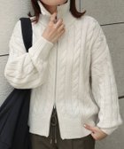 【ピエロ/Pierrot】のダブルジップケーブルニット 160cm / アイボリー / M|ID: prp329100004744810 ipo3291000000034664948