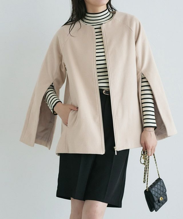 【ピエロ/Pierrot】の2wayケープ風コート インテリア・キッズ・メンズ・レディースファッション・服の通販 founy(ファニー)  ファッション Fashion レディースファッション Fashion for Women アウター Coat / Outerwear Collection コート・ロングコート・ピーコート Long Coats, Peacoats & More レディースジャケット・軽アウター Jackets 送料無料 Free Shipping インナー Innerwear シンプル Simple, Minimal トレンド Trend, Trending Now プチプライス・低価格 Affordable / Budget Price エレガント 上品 Elegant 167cm / ライトベージュ / M|ID: prp329100004753088 ipo3291000000034378371