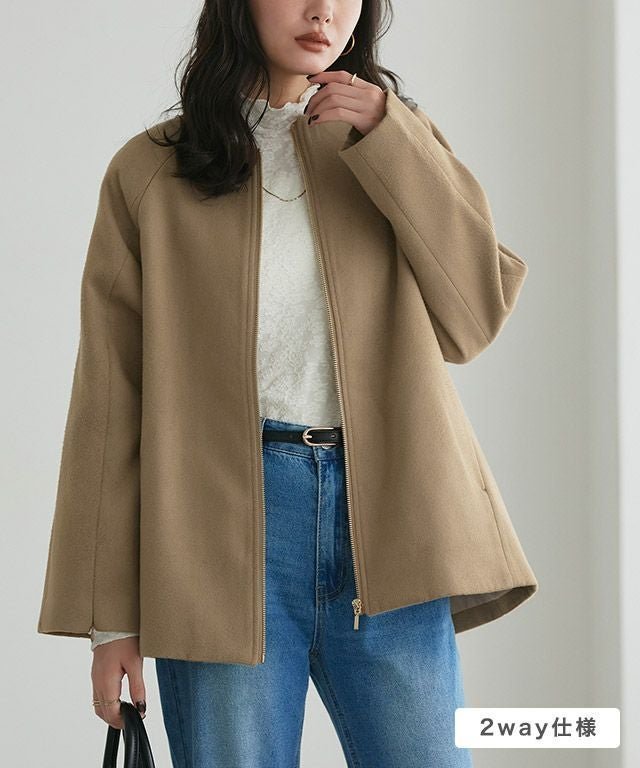 【ピエロ/Pierrot】の2wayケープ風コート インテリア・キッズ・メンズ・レディースファッション・服の通販 founy(ファニー) 　ファッション　Fashion　レディースファッション　Fashion for Women　アウター　Coat / Outerwear Collection　コート・ロングコート・ピーコート　Long Coats, Peacoats & More　レディースジャケット・軽アウター　Jackets　送料無料　Free Shipping　インナー　Innerwear　シンプル　Simple, Minimal　トレンド　Trend, Trending Now　プチプライス・低価格　Affordable / Budget Price　エレガント 上品　Elegant　2wayケープ風コート|ID: prp329100004753088 ipo3291000000035746571