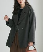 【ピエロ/Pierrot】のシンプルテーラーカラーコート 167cm / 杢チャコール / M|ID: prp329100004753093 ipo3291000000036010706