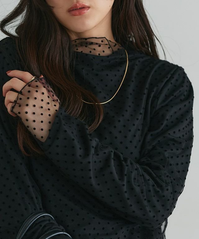 【ピエロ/Pierrot】の【起毛裏地付き】選べる柄チュールハイネックカットソー インテリア・キッズ・メンズ・レディースファッション・服の通販 founy(ファニー) ファッション Fashion レディースファッション Fashion for Women トップス・カットソー Cut & Sew Tops カットソー・ベーシックTシャツ Cut-and-Sewn Tops / Stretch Tees & Basics 送料無料 Free Shipping なめらか Smooth, Silky Texture インナー Innerwear チュール Tulip, Tulip Motif トレンド Trend, Trending Now ドット Polka Dot, Dot Pattern ハイネック High Neck, Mock Neck プチプライス・低価格 Affordable / Budget Price ベスト Vest, Waistcoat レース Lace, Lace Fabric 160cm / ドット / ブラック / M|ID: prp329100004767582 ipo3291000000034854529