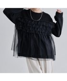 【ピエロ/Pierrot】のECLAM フリルチュールラメ入りニット 人気、トレンドファッション・服の通販 founy(ファニー) ファッション Fashion レディースファッション Fashion for Women トップス・カットソー Cut & Sew Tops ニット Knit Tops & Sweaters 送料無料 Free Shipping ショルダー Shoulder, Shoulder Strap ショート Short, Short Length チュール Tulip, Tulip Motif デニム Denim, Jeans Material トレンド Trend, Trending Now ドッキング Docking, Mixed Material ドロップ Drop Shoulder, Dropped Style フェミニン Feminine, Girly プチプライス・低価格 Affordable / Budget Price A/W・秋冬 Autumn/Winter thumbnail 160cm / ブラック / M|ID: prp329100004775695 ipo3291000000034619309