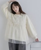 【ピエロ/Pierrot】のECLAM フリルチュールラメ入りニット 人気、トレンドファッション・服の通販 founy(ファニー) ファッション Fashion レディースファッション Fashion for Women トップス・カットソー Cut & Sew Tops ニット Knit Tops & Sweaters 送料無料 Free Shipping ショルダー Shoulder, Shoulder Strap ショート Short, Short Length チュール Tulip, Tulip Motif デニム Denim, Jeans Material トレンド Trend, Trending Now ドッキング Docking, Mixed Material ドロップ Drop Shoulder, Dropped Style フェミニン Feminine, Girly プチプライス・低価格 Affordable / Budget Price A/W・秋冬 Autumn/Winter thumbnail 160cm / アイボリー / M|ID: prp329100004775695 ipo3291000000034619312