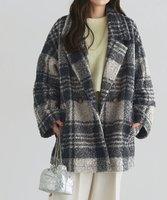 【ピエロ/Pierrot】のブークレーチェックPコート 人気、トレンドファッション・服の通販 founy(ファニー) ファッション Fashion レディースファッション Fashion for Women アウター Coat / Outerwear Collection コート・ロングコート・ピーコート Long Coats, Peacoats & More レディースジャケット・軽アウター Jackets Pコート Pea Coats 送料無料 Free Shipping チェック Check, Plaid, Tartan デニム Denim, Jeans Material フェミニン Feminine, Girly プチプライス・低価格 Affordable / Budget Price |ID:prp329100004775697