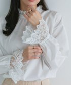 【ピエロ/Pierrot】の襟袖レースブラウス 人気、トレンドファッション・服の通販 founy(ファニー) ファッション Fashion レディースファッション Fashion for Women トップス・カットソー Cut & Sew Tops シャツ・ブラウス・オフィスカジュアル Elegant Blouses & Button-Ups インナー Innerwear ギャザー Gathered, Ruffled プチプライス・低価格 Affordable / Budget Price レース Lace, Lace Fabric エレガント 上品 Elegant thumbnail 襟袖レースブラウス|ID: prp329100004789804 ipo3291000000035965073