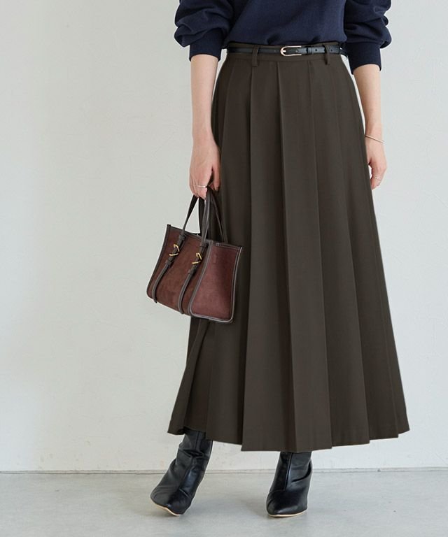 【ピエロ/Pierrot】のプリーツロングスカート インテリア・キッズ・メンズ・レディースファッション・服の通販 founy(ファニー) 　ファッション　Fashion　レディースファッション　Fashion for Women　スカート　Skirts　ロングスカート　Long Skirts / Maxi & Midi Skirts　クラシカル　Classical, Vintage-Inspired　シンプル　Simple, Minimal　プチプライス・低価格　Affordable / Budget Price　プリーツ　Pleats, Pleated　ループ　Loop, Loop Knit　プリーツロングスカート|ID: prp329100004793335 ipo3291000000034779653