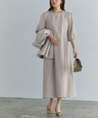 【ピエロ/Pierrot】のウエストタックフレアワンピース 人気、トレンドファッション・服の通販 founy(ファニー) ファッション Fashion レディースファッション Fashion for Women ワンピース Dresses おすすめ Recommended / Our Picks プチプライス・低価格 Affordable / Budget Price thumbnail 166cm / グレージュ / M|ID: prp329100004794729 ipo3291000000034788867