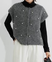 【ピエロ/Pierrot】のパールフレンチベスト【shiho channelさんYouTube紹介アイテム】 人気、トレンドファッション・服の通販 founy(ファニー) ファッション Fashion レディースファッション Fashion for Women アウター Coat / Outerwear Collection トップス・カットソー Cut & Sew Tops ベスト&ジレ / 重ね着スタイル Vests & Gilets インナー Innerwear シンプル Simple, Minimal パール Pearl, Pearl Accent フェミニン Feminine, Girly プチプライス・低価格 Affordable / Budget Price ベスト Vest, Waistcoat |ID:prp329100004800331