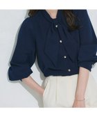 【ピエロ/Pierrot】のボウタイデザインTブラウス 人気、トレンドファッション・服の通販 founy(ファニー) ファッション Fashion レディースファッション Fashion for Women トップス・カットソー Cut & Sew Tops シャツ・ブラウス・オフィスカジュアル Elegant Blouses & Button-Ups インナー Innerwear カットソー Cut and Sewn Top ジャケット Jacket, Outerwear ジョーゼット Georgette, Semi-Sheer Fabric フロント Front, Front Design プチプライス・低価格 Affordable / Budget Price エレガント 上品 Elegant thumbnail 167cm / ネイビー / M|ID: prp329100004803985 ipo3291000000034854524