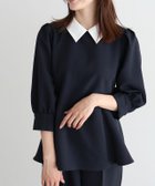 【ピエロ/Pierrot】の【A会場】2WAY選べる襟ペプラムセットアップ 163cm / 無地 / ネイビー / M|ID:prp329100004817368