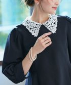 【ピエロ/Pierrot】の2WAY選べる襟ペプラムセットアップ 166cm / レース / ネイビー / M|ID:prp329100004817368