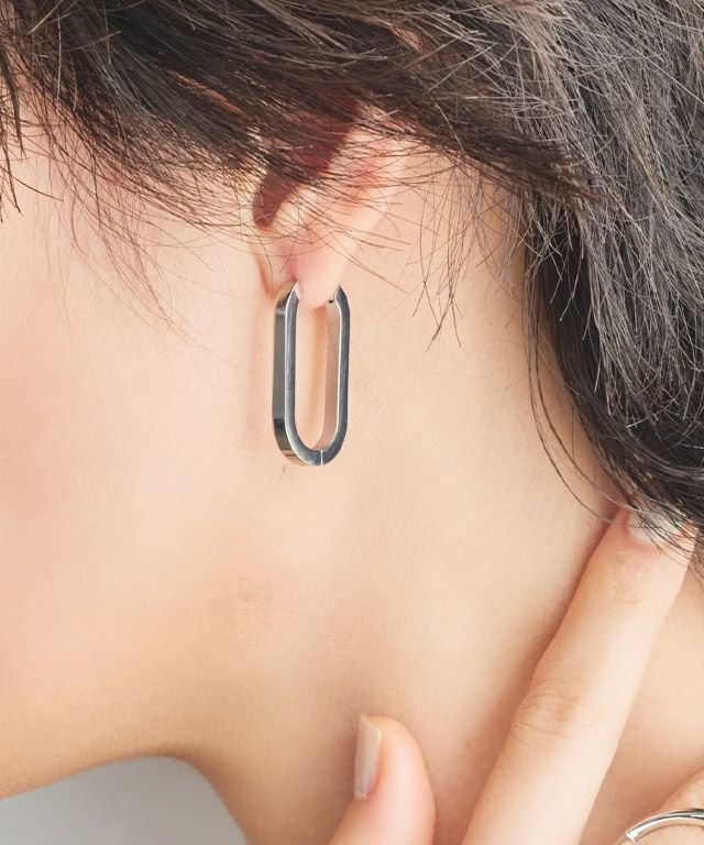 【ピエロ/Pierrot】のRASW stainlessワンタッチオーバルピアス[Pierrot] インテリア・キッズ・メンズ・レディースファッション・服の通販 founy(ファニー) 　ファッション　Fashion　レディースファッション　Fashion for Women　アクセサリー　Fashion Accessories　シンプル　Simple, Minimal　プチプライス・低価格　Affordable / Budget Price　シルバー / F|ID: prp329100004828199 ipo3291000000035965218