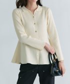 【ピエロ/Pierrot】の襟付きVネックぺプラムカーディガン 人気、トレンドファッション・服の通販 founy(ファニー) ファッション Fashion レディースファッション Fashion for Women トップス・カットソー Cut & Sew Tops カーディガン・羽織り Layered Style Cardigans Vネックトップス V-Neck Tops / V-Cut Neckline Shirts カーディガン Cardigan, Knitwear トレンド Trend, Trending Now フィット Fit, Slim Fit フェミニン Feminine, Girly プチプライス・低価格 Affordable / Budget Price ペプラム Peplum, Flared Hem thumbnail 167cm / アイボリー / M|ID: prp329100004829245 ipo3291000000035965267