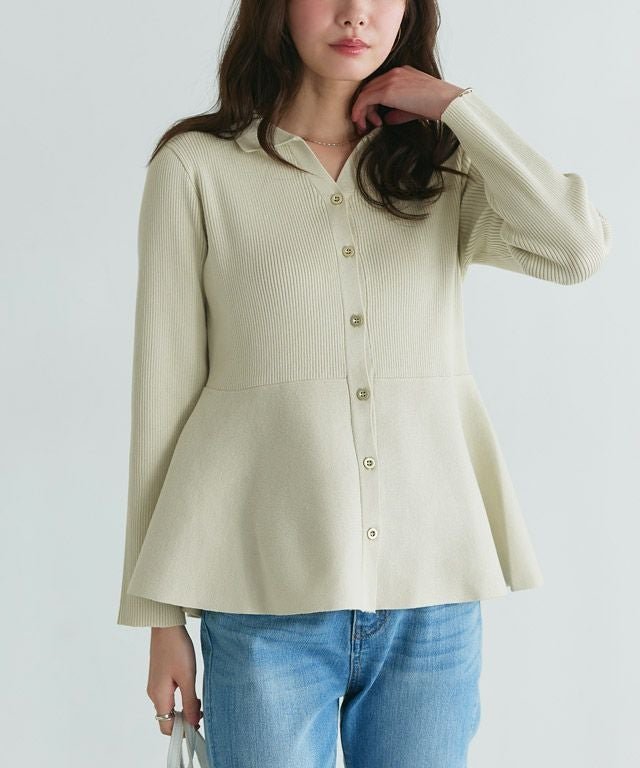 【ピエロ/Pierrot】の襟付きVネックぺプラムカーディガン インテリア・キッズ・メンズ・レディースファッション・服の通販 founy(ファニー) ファッション Fashion レディースファッション Fashion for Women トップス・カットソー Cut & Sew Tops カーディガン・羽織り Layered Style Cardigans Vネックトップス V-Neck Tops / V-Cut Neckline Shirts カーディガン Cardigan, Knitwear トレンド Trend, Trending Now フィット Fit, Slim Fit フェミニン Feminine, Girly プチプライス・低価格 Affordable / Budget Price ペプラム Peplum, Flared Hem 167cm / ライトミント / M|ID: prp329100004829245 ipo3291000000035965268