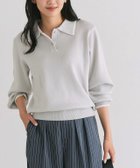 【ピエロ/Pierrot】のスカラップポロニット 人気、トレンドファッション・服の通販 founy(ファニー) ファッション Fashion レディースファッション Fashion for Women トップス・カットソー Cut & Sew Tops ニット Knit Tops & Sweaters シンプル Simple, Minimal スカラップ Scallop, Scalloped Edge プチプライス・低価格 Affordable / Budget Price エレガント 上品 Elegant thumbnail 162cm / グレー×オフホワイト / M|ID: prp329100004829248 ipo3291000000035965331