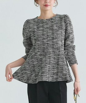 【ピエロ/Pierrot】 ツイードペプラムカットソー人気、トレンドファッション・服の通販 founy(ファニー) ファッション Fashion レディースファッション Fashion for Women トップス・カットソー Cut & Sew Tops カットソー・ベーシックTシャツ Cut-and-Sewn Tops / Stretch Tees & Basics 送料無料 Free Shipping カットソー Cut and Sewn Top ストレッチ Stretch, Stretchy Fabric ツイード Twill, Twill Weave トレンド Trend, Trending Now バランス Balance, Style Balance フレア Flare, Flared プチプライス・低価格 Affordable / Budget Price ペプラム Peplum, Flared Hem エレガント 上品 Elegant |ID:prp329100004832138