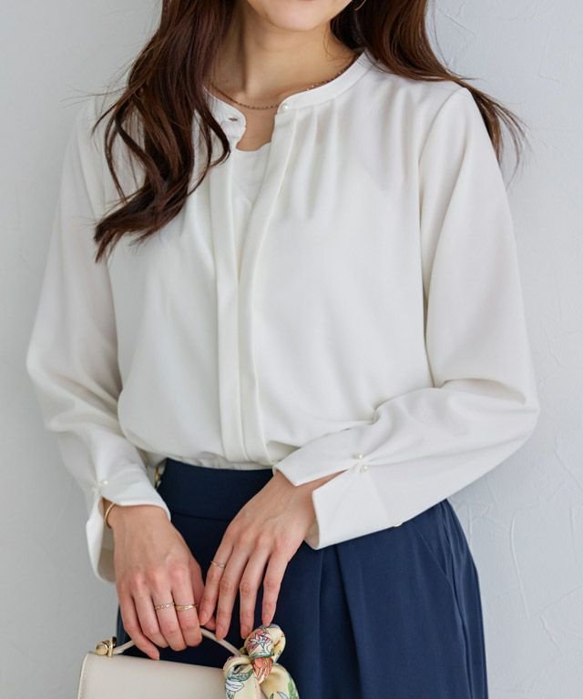 【ピエロ/Pierrot】の2wayネックデザインTブラウス インテリア・キッズ・メンズ・レディースファッション・服の通販 founy(ファニー) ファッション Fashion レディースファッション Fashion for Women トップス・カットソー Cut & Sew Tops シャツ・ブラウス・オフィスカジュアル Elegant Blouses & Button-Ups 送料無料 Free Shipping カットソー Cut and Sewn Top ジョーゼット Georgette, Semi-Sheer Fabric プチプライス・低価格 Affordable / Budget Price エレガント 上品 Elegant 166cm / オフホワイト / M|ID: prp329100004832143 ipo3291000000035184811