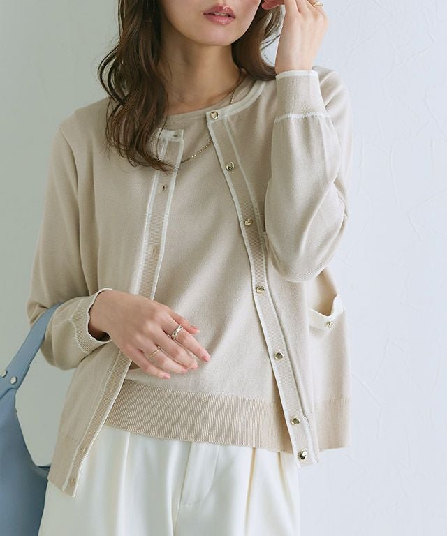 【ピエロ/Pierrot】のアンサンブルニット【ドラマ着用】 インテリア・キッズ・メンズ・レディースファッション・服の通販 founy(ファニー) 　ファッション　Fashion　レディースファッション　Fashion for Women　トップス・カットソー　Cut & Sew Tops　ニット　Knit Tops & Sweaters　アンサンブルニット　Knit Ensembles & Twin Sets　アンサンブル　Ensemble Set　インナー　Innerwear　カーディガン　Cardigan, Knitwear　シンプル　Simple, Minimal　プチプライス・低価格　Affordable / Budget Price　ベーシック　Basic, Essential　エレガント 上品　Elegant　半袖　Short Sleeve, Half Sleeve　アンサンブルニット|ID: prp329100004834783 ipo3291000000036251881