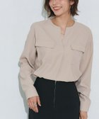 【ピエロ/Pierrot】のポケットノーカラースキッパーブラウス 人気、トレンドファッション・服の通販 founy(ファニー) ファッション Fashion レディースファッション Fashion for Women トップス・カットソー Cut & Sew Tops シャツ・ブラウス・オフィスカジュアル Elegant Blouses & Button-Ups おすすめ Recommended / Our Picks とろみ Fluid, Flowy Fabric カーゴパンツ Cargo Pants, Utility Pants シンプル Simple, Minimal スキッパー Skipper, Open Collar スリット Slit, Slit Detail デニム Denim, Jeans Material バランス Balance, Style Balance プチプライス・低価格 Affordable / Budget Price ボトム Bottoms, Lower Wear ポケット Pocket, Pocket Detail ラウンド Round, Round Neck エレガント 上品 Elegant thumbnail ポケットノーカラースキッパーブラウス【Pierrot】|ID: prp329100004836465 ipo3291000000035230038