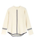 【ピエロ/Pierrot】のバイカラーライナーニット 人気、トレンドファッション・服の通販 founy(ファニー) ファッション Fashion レディースファッション Fashion for Women トップス・カットソー Cut & Sew Tops ニット Knit Tops & Sweaters シンプル Simple, Minimal ジャケット Jacket, Outerwear スリット Slit, Slit Detail トレンド Trend, Trending Now プチプライス・低価格 Affordable / Budget Price thumbnail アイボリー×ネイビー|ID: prp329100004841156 ipo3291000000036067960