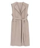 【ピエロ/Pierrot】の【アウトレットSALE!】ダブルフェイスベルト付きロングジレ グレージュ|ID: prp329100004841157 ipo3291000000035282101