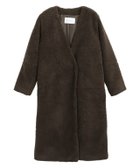 【ピエロ/Pierrot】の【アウトレットSALE!】ノーカラーボアコート ブラウン|ID: prp329100004841162 ipo3291000000035282123