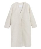 【ピエロ/Pierrot】の【アウトレットSALE!】ノーカラーボアコート アイボリー|ID: prp329100004841162 ipo3291000000035282124