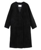 【ピエロ/Pierrot】のノーカラーボアコート ブラック|ID: prp329100004841162 ipo3291000000036265601