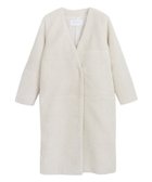 【ピエロ/Pierrot】のノーカラーボアコート アイボリー|ID: prp329100004841162 ipo3291000000036265606