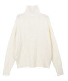 【ピエロ/Pierrot】の【アウトレットSALE!】ハイネックケーブルニット オフホワイト|ID: prp329100004841167 ipo3291000000035807268