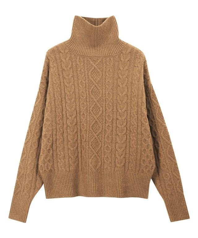 【ピエロ/Pierrot】の【アウトレットSALE!】ハイネックケーブルニット インテリア・キッズ・メンズ・レディースファッション・服の通販 founy(ファニー) 　ファッション　Fashion　レディースファッション　Fashion for Women　トップス・カットソー　Cut & Sew Tops　ニット　Knit Tops & Sweaters　アウトレット　Outlet / Clearance　タートルネック　Turtleneck, High Neck　ハイネック　High Neck, Mock Neck　プチプライス・低価格　Affordable / Budget Price　エレガント 上品　Elegant　メイプル|ID: prp329100004841167 ipo3291000000035807270