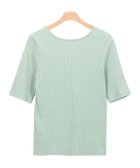 【ピエロ/Pierrot】の【アウトレットSALE!】バックオープンリブカットソー ミント|ID: prp329100004841181 ipo3291000000035282252