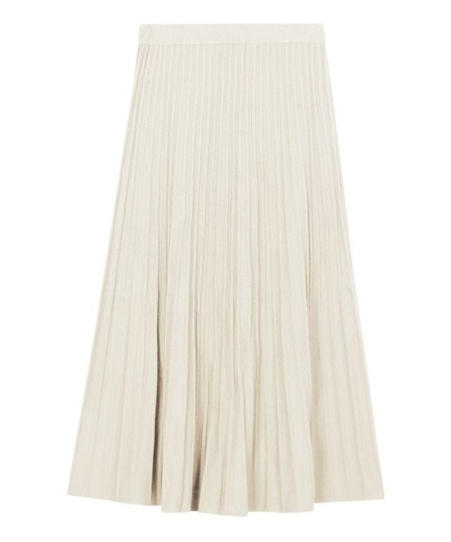 【ピエロ/Pierrot】のプリーツニットスカート インテリア・キッズ・メンズ・レディースファッション・服の通販 founy(ファニー) 　ファッション　Fashion　レディースファッション　Fashion for Women　スカート　Skirts　ストレッチ　Stretch, Stretchy Fabric　フェミニン　Feminine, Girly　フレア　Flare, Flared　プチプライス・低価格　Affordable / Budget Price　プリーツ　Pleats, Pleated　エレガント 上品　Elegant　アイボリー|ID: prp329100004841182 ipo3291000000036068874