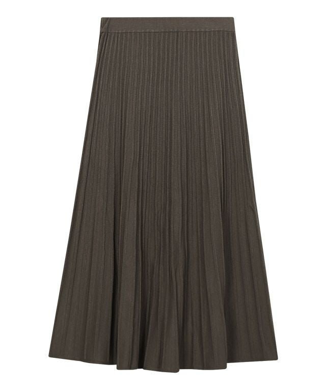 【ピエロ/Pierrot】のプリーツニットスカート インテリア・キッズ・メンズ・レディースファッション・服の通販 founy(ファニー) 　ファッション　Fashion　レディースファッション　Fashion for Women　スカート　Skirts　ストレッチ　Stretch, Stretchy Fabric　フェミニン　Feminine, Girly　フレア　Flare, Flared　プチプライス・低価格　Affordable / Budget Price　プリーツ　Pleats, Pleated　エレガント 上品　Elegant　ブラウン|ID: prp329100004841182 ipo3291000000036068877