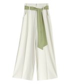 【ピエロ/Pierrot】のバイカラーベルトワイドパンツ アイボリー×ミント|ID: prp329100004841209 ipo3291000000035996630