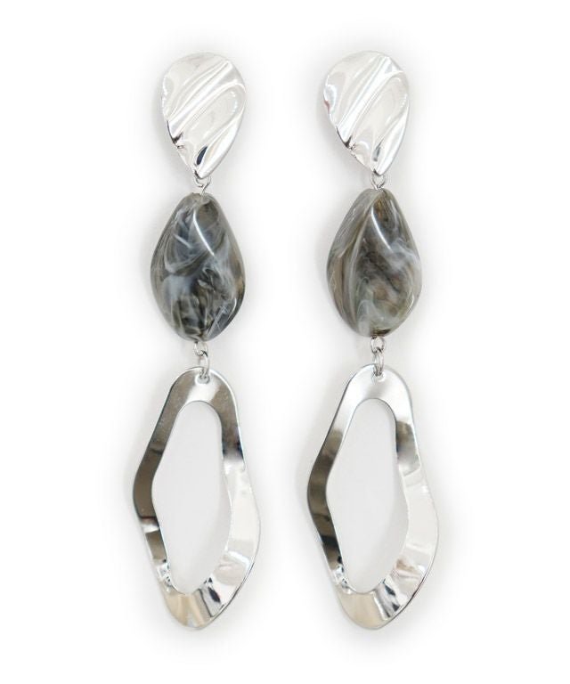 【ピエロ/Pierrot】のマーブルメタルパーツピアス [Pierrot] インテリア・キッズ・メンズ・レディースファッション・服の通販 founy(ファニー) 　ファッション　Fashion　レディースファッション　Fashion for Women　アクセサリー　Fashion Accessories　コーティング　Coating, Coated Finish　トレンド　Trend, Trending Now　ドロップ　Drop Shoulder, Dropped Style　プチプライス・低価格　Affordable / Budget Price　プレート　Plate, Dish　マーブル　Marble, Marble Pattern　メタル　Metal, Metal Parts　グレー|ID: prp329100004841211 ipo3291000000036069538