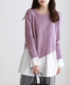 【ピエロ/Pierrot】のドッキングアシンメトリーニット 人気、トレンドファッション・服の通販 founy(ファニー) ファッション Fashion レディースファッション Fashion for Women トップス・カットソー Cut & Sew Tops ニット Knit Tops & Sweaters アシンメトリー Asymmetrical Style ドッキング Docking, Mixed Material フェミニン Feminine, Girly フレア Flare, Flared プチプライス・低価格 Affordable / Budget Price thumbnail ピンクパープル|ID: prp329100004841234 ipo3291000000036070251