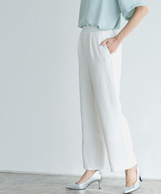 【ピエロ/Pierrot】の【アウトレットSALE!】ペイズリージャカードパンツ 人気、トレンドファッション・服の通販 founy(ファニー) 　ファッション　Fashion　レディースファッション　Fashion for Women　パンツ　Pants & Trousers　アウトレット　Outlet / Clearance　ジャカード／ジャガード　Jacquard, Woven Pattern　ストレート　Straight, Straight Cut　トレンド　Trend, Trending Now　プチプライス・低価格　Affordable / Budget Price　リラックス　Relax, Relaxed Fit　 other-1|ID: prp329100004841269 ipo3291000000035995509