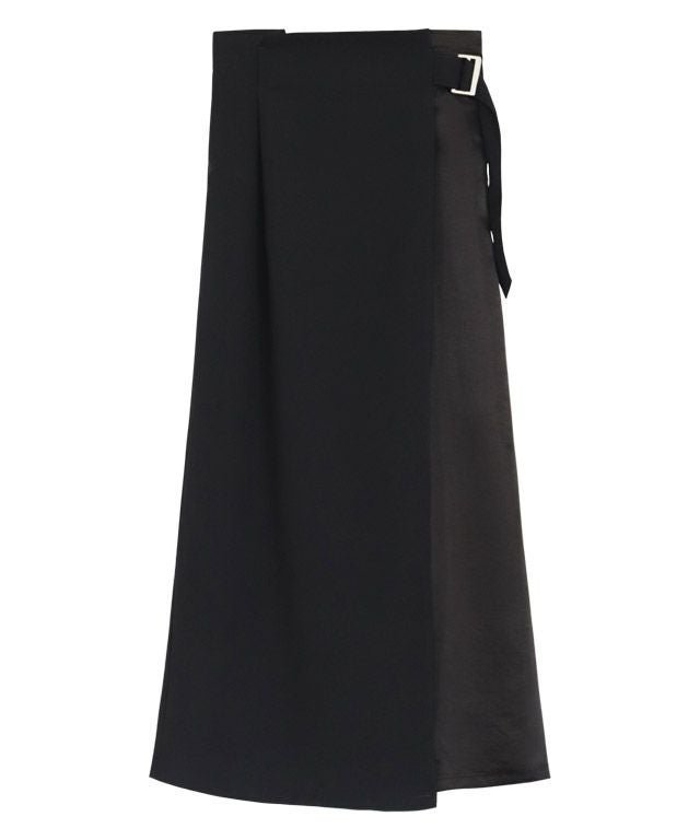 【ピエロ/Pierrot】の切り替えラップスカート インテリア・キッズ・メンズ・レディースファッション・服の通販 founy(ファニー) ファッション Fashion レディースファッション Fashion for Women スカート Skirts サテン Satin, Glossy Fabric トレンド Trend, Trending Now プチプライス・低価格 Affordable / Budget Price ラップ Wrap, Wrap Design エレガント 上品 Elegant ブラック|ID: prp329100004841274 ipo3291000000036066951