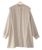 【ピエロ/Pierrot】のタックチュニックブラウス 人気、トレンドファッション・服の通販 founy(ファニー) ファッション Fashion レディースファッション Fashion for Women トップス・カットソー Cut & Sew Tops シャツ・ブラウス・オフィスカジュアル Elegant Blouses & Button-Ups プチプライス・低価格 Affordable / Budget Price エレガント 上品 Elegant thumbnail グレージュ|ID: prp329100004841277 ipo3291000000036067017