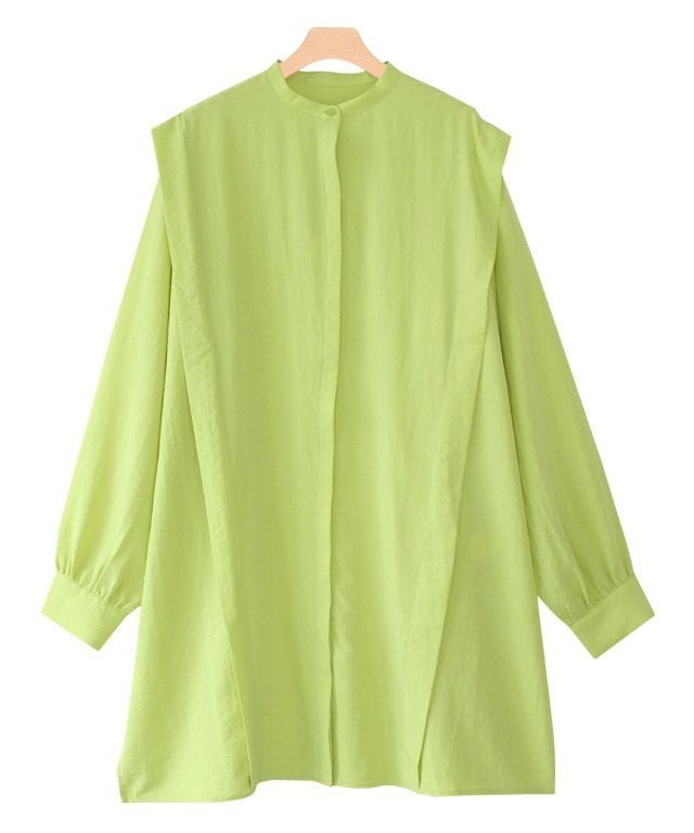 【ピエロ/Pierrot】のタックチュニックブラウス インテリア・キッズ・メンズ・レディースファッション・服の通販 founy(ファニー) 　ファッション　Fashion　レディースファッション　Fashion for Women　トップス・カットソー　Cut & Sew Tops　シャツ・ブラウス・オフィスカジュアル　Elegant Blouses & Button-Ups　プチプライス・低価格　Affordable / Budget Price　エレガント 上品　Elegant　ライムグリーン|ID: prp329100004841277 ipo3291000000036067019