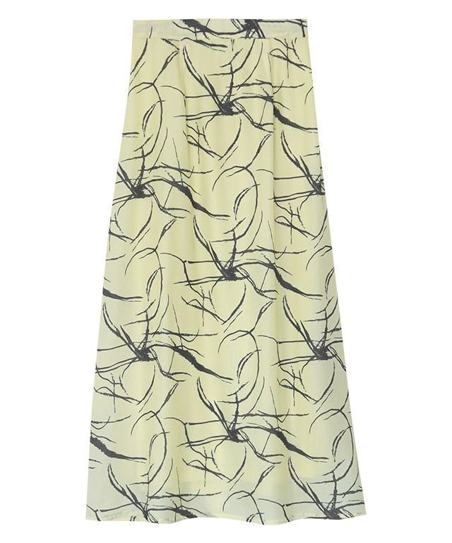 【ピエロ/Pierrot】の柄ナロースカート インテリア・キッズ・メンズ・レディースファッション・服の通販 founy(ファニー) 　ファッション　Fashion　レディースファッション　Fashion for Women　スカート　Skirts　シンプル　Simple, Minimal　プチプライス・低価格　Affordable / Budget Price　イエロー|ID: prp329100004841278 ipo3291000000036067145