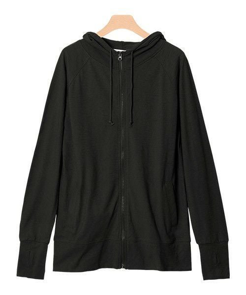 【ピエロ/Pierrot】の2typeから選べるUVカットスラブパーカー インテリア・キッズ・メンズ・レディースファッション・服の通販 founy(ファニー) 　ファッション　Fashion　レディースファッション　Fashion for Women　トップス・カットソー　Cut & Sew Tops　レディースパーカー・カジュアルフーディー　Casual Hoodies & Sweatshirts　おすすめ　Recommended / Our Picks　プチプライス・低価格　Affordable / Budget Price　夏　Summer　春　Spring　秋　Autumn　軽量　Lightweight, Ultra Light　ブラック|ID: prp329100004841286 ipo3291000000036275585