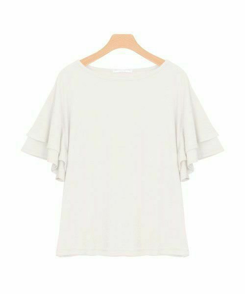 【ピエロ/Pierrot】の【アウトレットSALE!】2typeデザインとろみ素材Tシャツ [Pierrot] インテリア・キッズ・メンズ・レディースファッション・服の通販 founy(ファニー) 　ファッション　Fashion　レディースファッション　Fashion for Women　トップス・カットソー　Cut & Sew Tops　シャツ・ブラウス・オフィスカジュアル　Elegant Blouses & Button-Ups　ロングTシャツ・Tシャツ　Longline T-Shirts & Tees　ショルダー　Shoulder, Shoulder Strap　スリーブ　Sleeve, Long Sleeve / Short Sleeve　とろみ　Fluid, Flowy Fabric　デコルテ　Décolleté, Neckline　ドロップ　Drop Shoulder, Dropped Style　フェミニン　Feminine, Girly　フレア　Flare, Flared　アウトレット　Outlet / Clearance　プチプライス・低価格　Affordable / Budget Price　おすすめ　Recommended / Our Picks　エレガント 上品　Elegant　オフホワイト|ID: prp329100004841289 ipo3291000000035282947