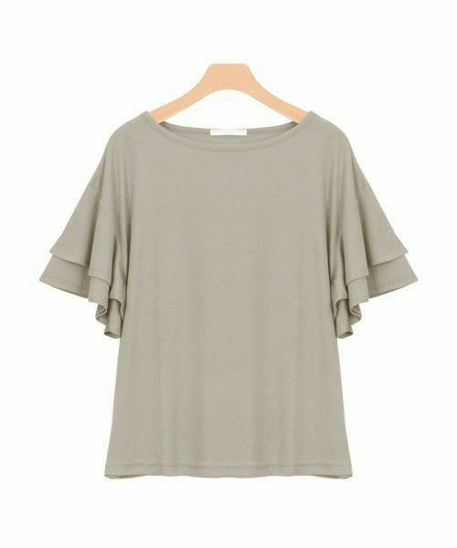 【ピエロ/Pierrot】の【アウトレットSALE!】2typeデザインとろみ素材Tシャツ [Pierrot] インテリア・キッズ・メンズ・レディースファッション・服の通販 founy(ファニー) 　ファッション　Fashion　レディースファッション　Fashion for Women　トップス・カットソー　Cut & Sew Tops　シャツ・ブラウス・オフィスカジュアル　Elegant Blouses & Button-Ups　ロングTシャツ・Tシャツ　Longline T-Shirts & Tees　ショルダー　Shoulder, Shoulder Strap　スリーブ　Sleeve, Long Sleeve / Short Sleeve　とろみ　Fluid, Flowy Fabric　デコルテ　Décolleté, Neckline　ドロップ　Drop Shoulder, Dropped Style　フェミニン　Feminine, Girly　フレア　Flare, Flared　アウトレット　Outlet / Clearance　プチプライス・低価格　Affordable / Budget Price　おすすめ　Recommended / Our Picks　エレガント 上品　Elegant　ブラウングレー|ID: prp329100004841289 ipo3291000000035282948